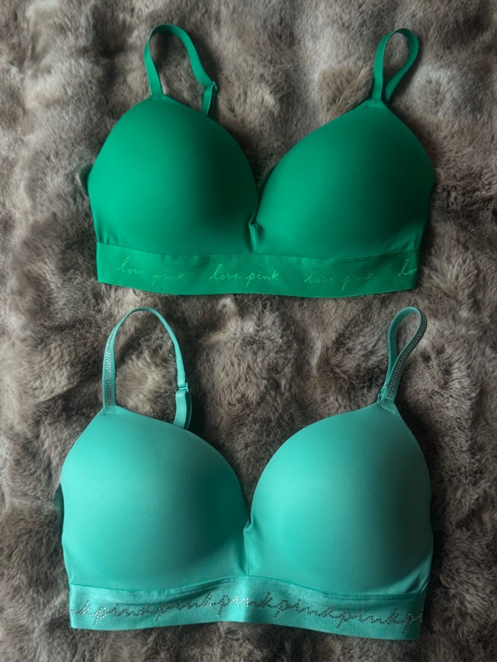 PINK Victoria's Secret Teal Seamless Light Support Bras (Set of 2)